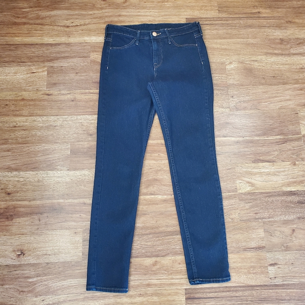 H&M &Denim Skinny Ankle Jeans Size 26 Dark Wash